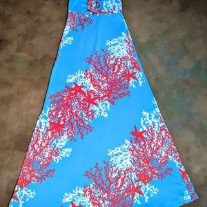 Lilly Pulitzer Strapless Maxi XS Coral 🪸